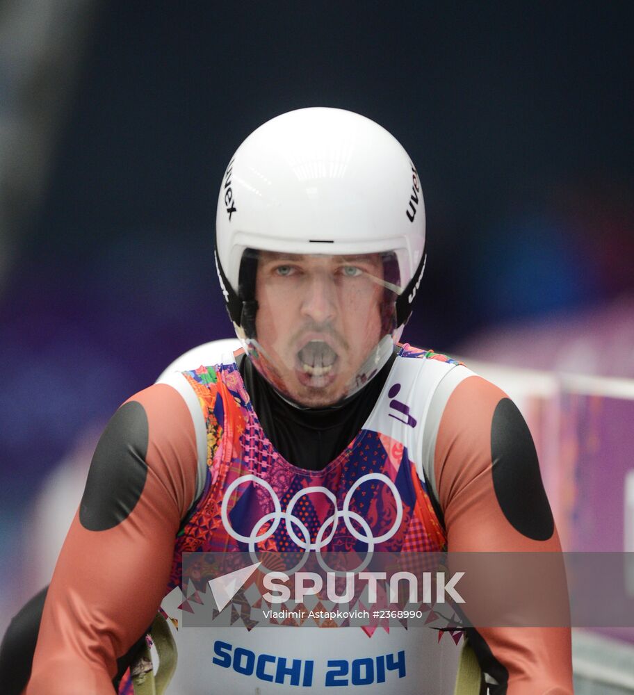 2014 Winter Olympics. Luge. Men’s doubles