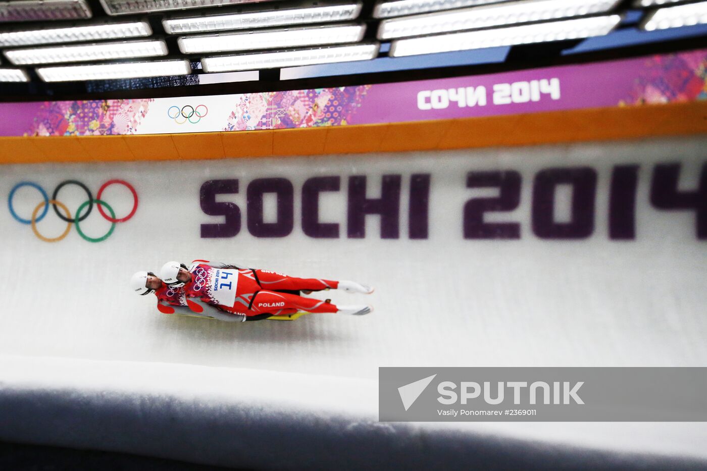 2014 Winter Olympics. Luge. Men’s doubles