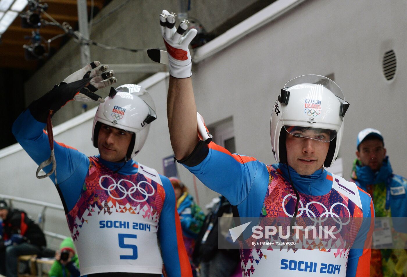 2014 Winter Olympics. Luge. Men’s doubles