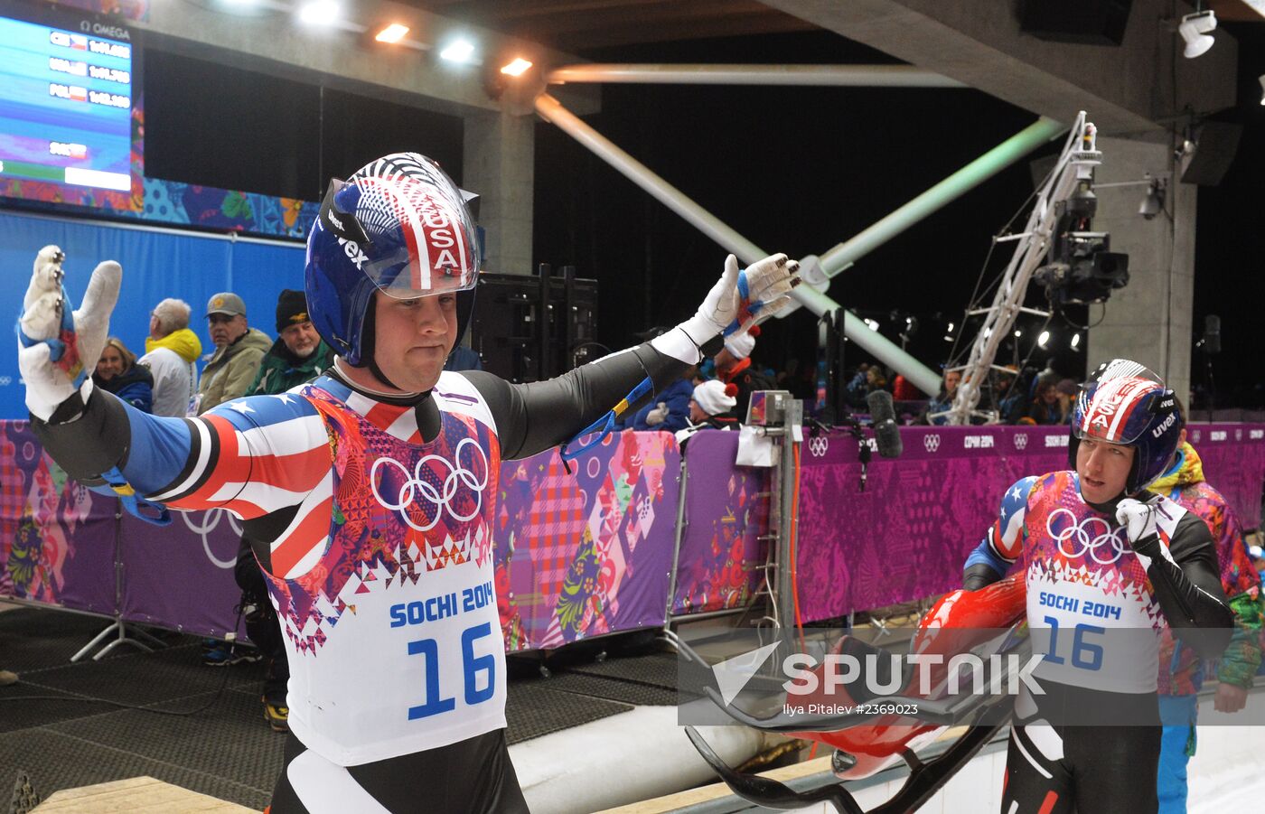 2014 Winter Olympics. Luge. Men’s doubles