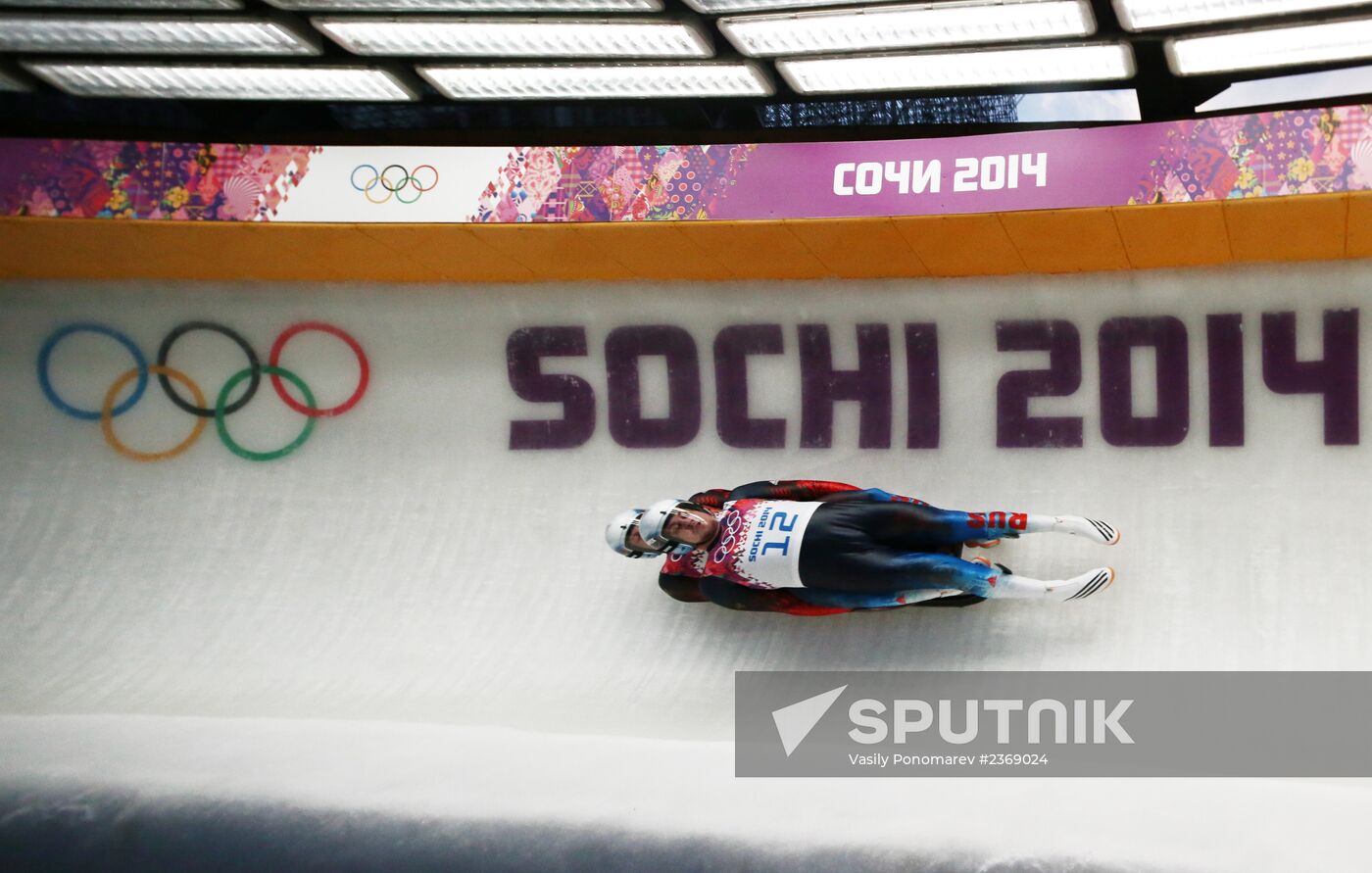 2014 Winter Olympics. Luge. Men’s doubles