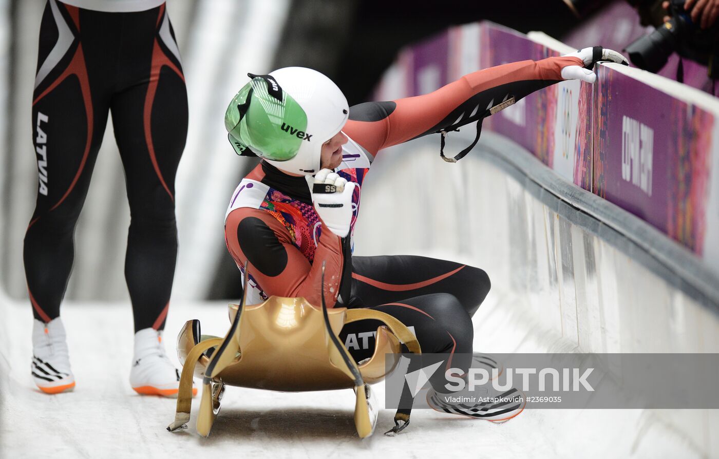 2014 Winter Olympics. Luge. Men’s doubles