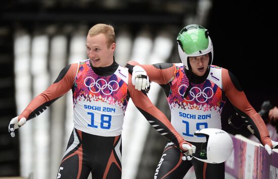2014 Winter Olympics. Luge. Men’s doubles
