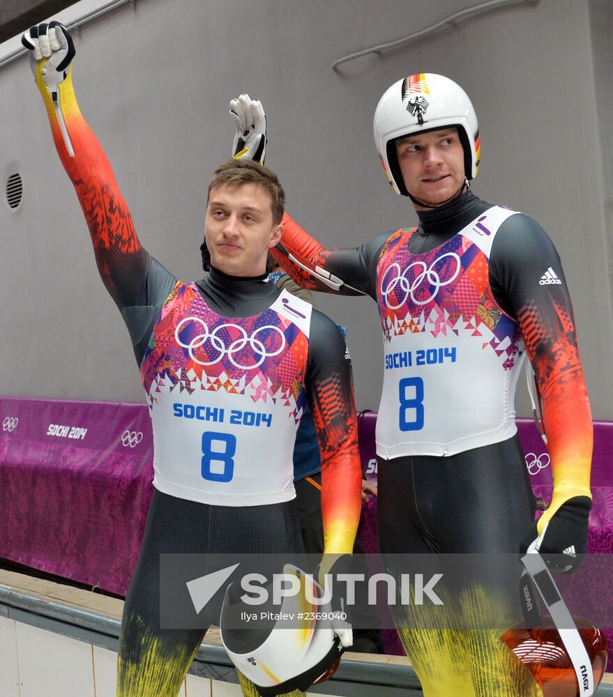 2014 Winter Olympics. Luge. Men’s doubles