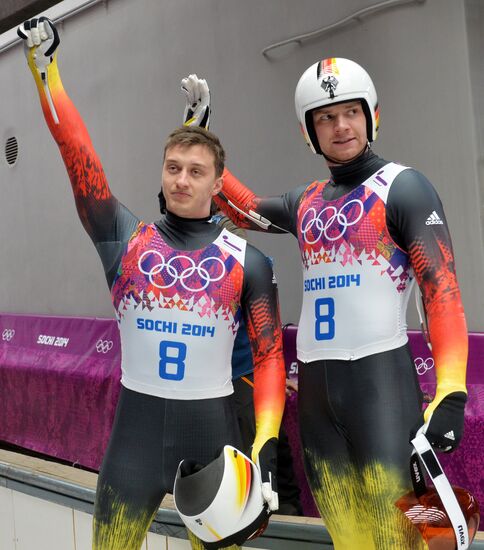 2014 Winter Olympics. Luge. Men’s doubles