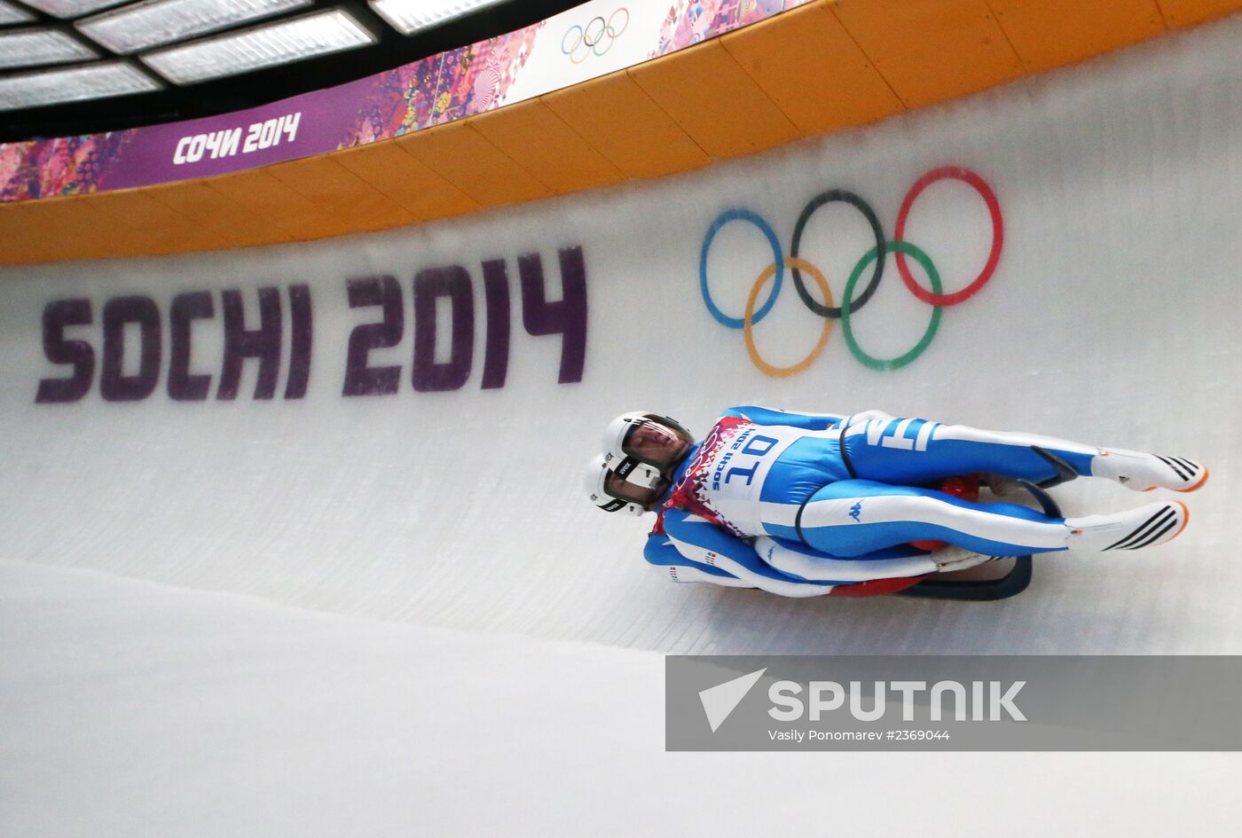 2014 Winter Olympics. Luge. Men’s doubles