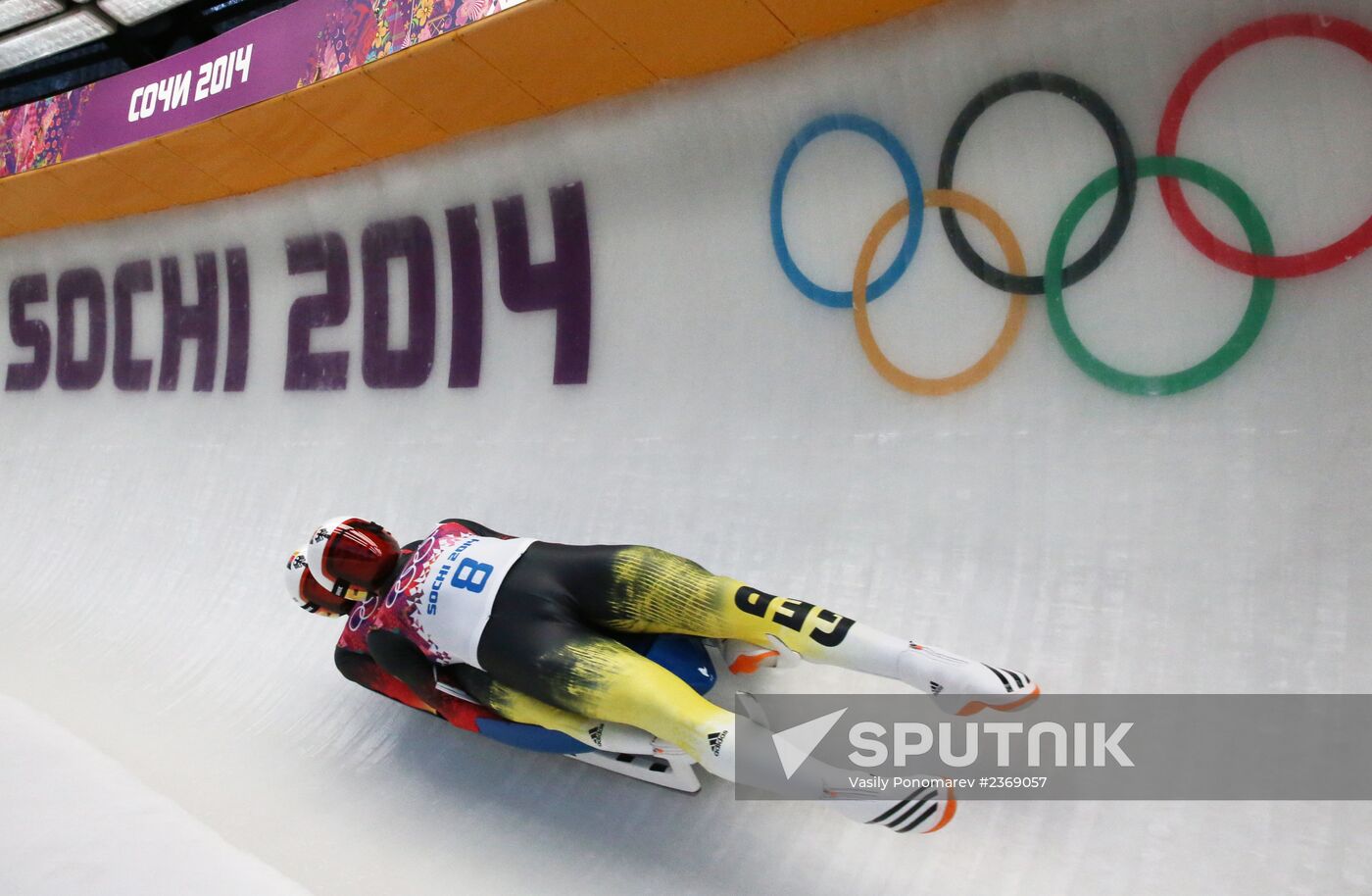 2014 Winter Olympics. Luge. Men’s doubles