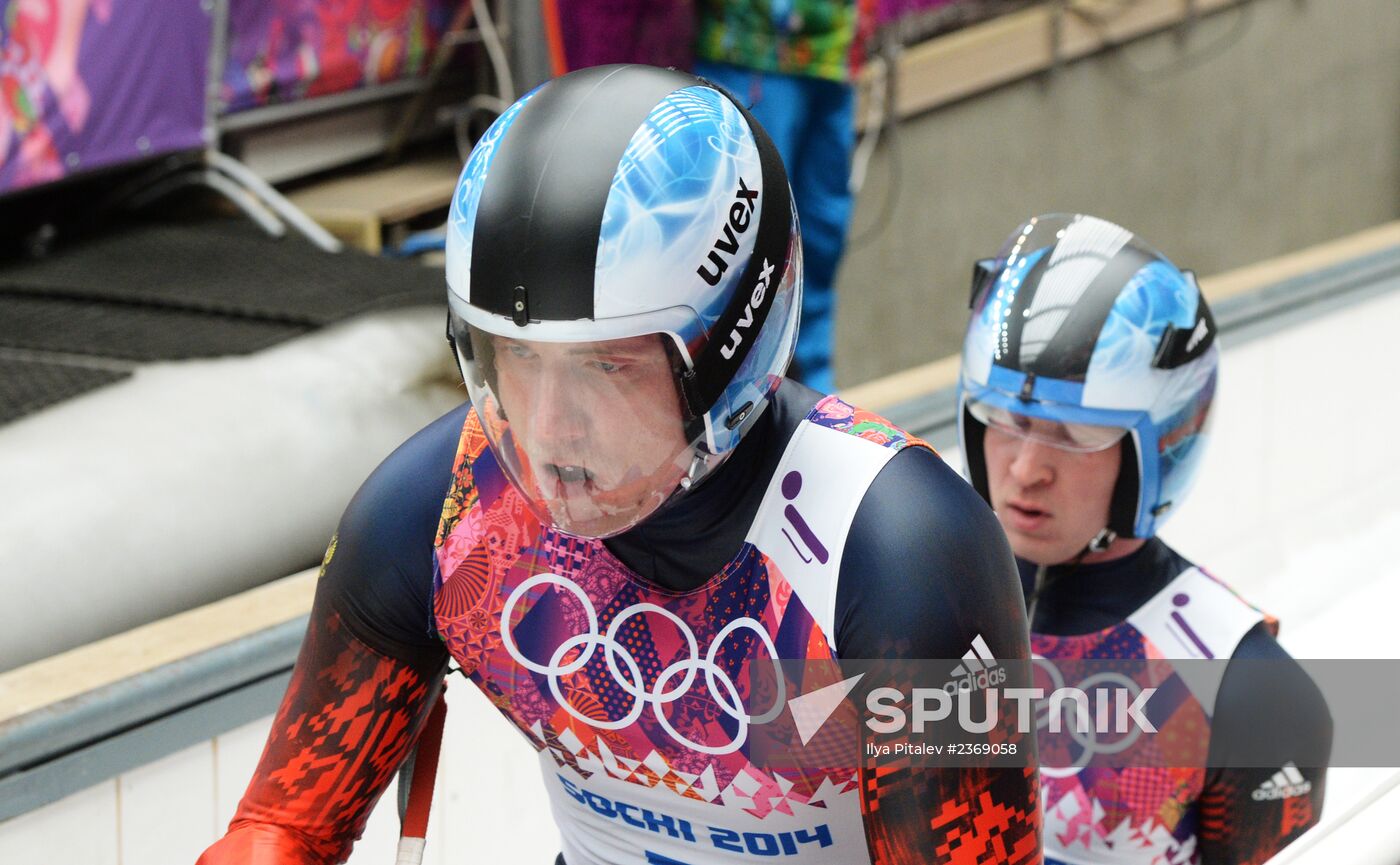 2014 Winter Olympics. Luge. Men’s doubles