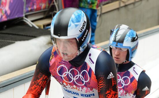 2014 Winter Olympics. Luge. Men’s doubles