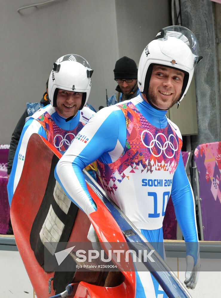 2014 Winter Olympics. Luge. Men’s doubles
