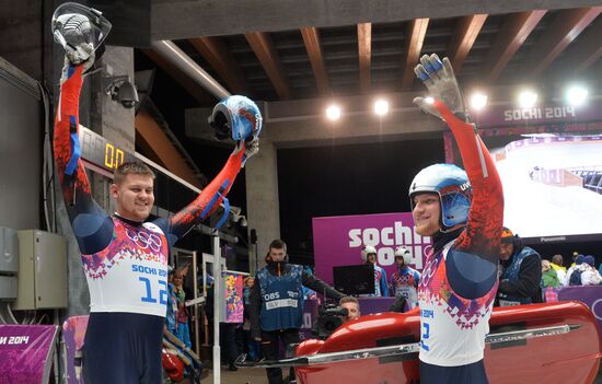 2014 Winter Olympics. Luge. Men's doubles