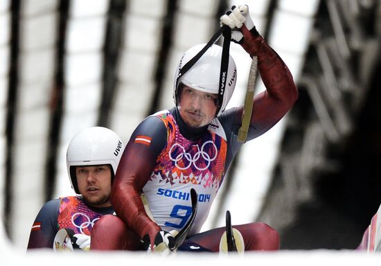 2014 Winter Olympics. Luge. Men's doubles