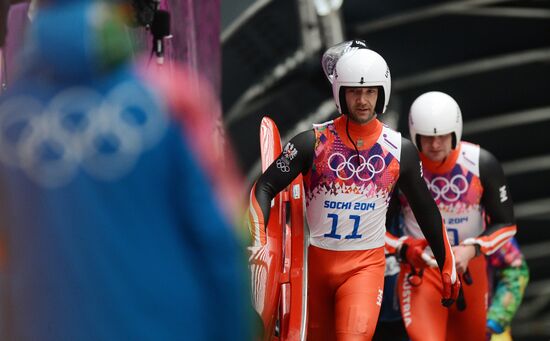 2014 Winter Olympics. Luge. Men’s doubles