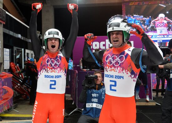 2014 Winter Olympics. Luge. Men’s doubles
