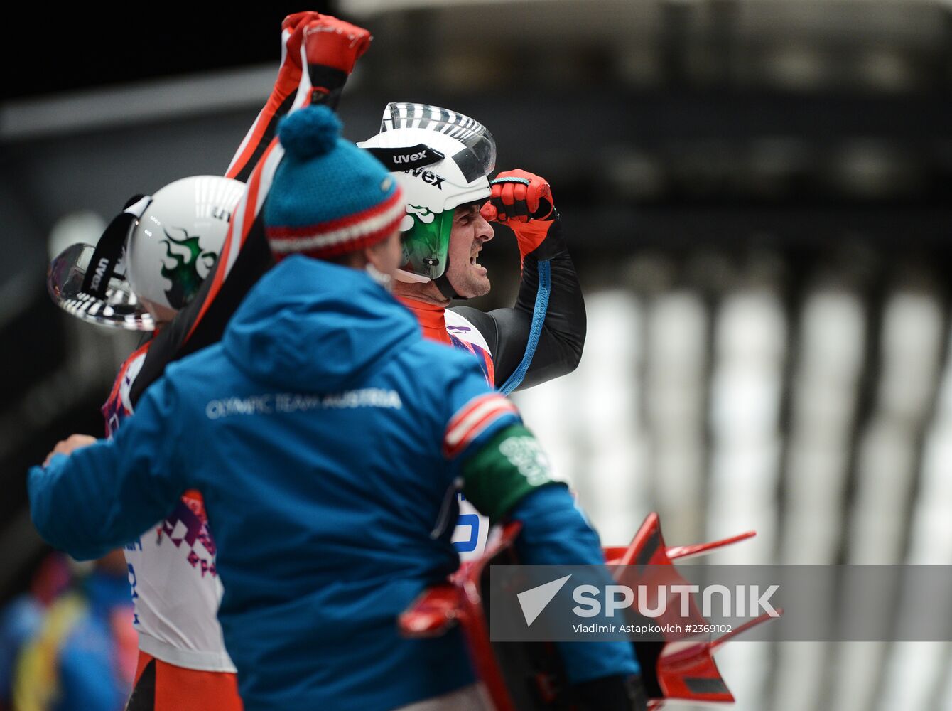 2014 Winter Olympics. Luge. Men’s doubles
