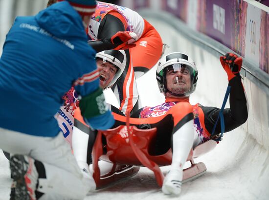 2014 Winter Olympics. Luge. Men’s doubles