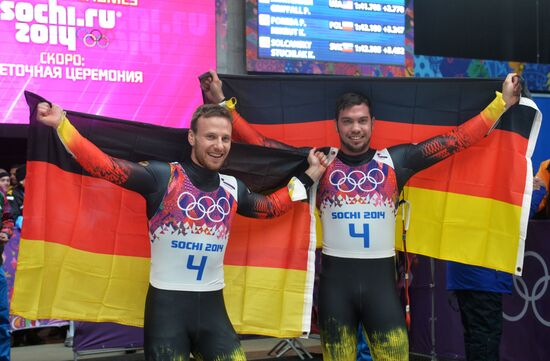 2014 Winter Olympics. Luge. Men’s doubles