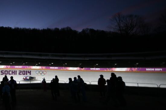 2014 Winter Olympics. Luge. Men’s doubles