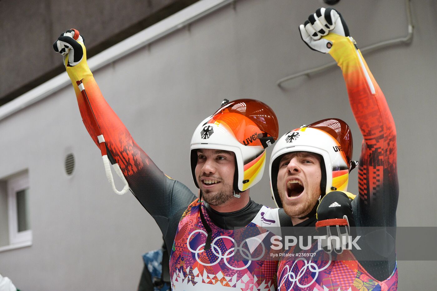 2014 Winter Olympics. Luge. Men's doubles