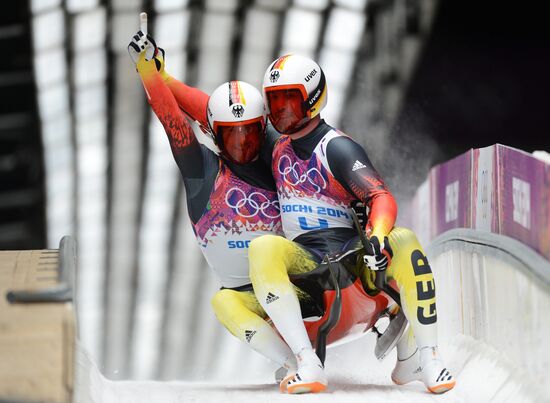 2014 Winter Olympics. Luge. Men’s doubles