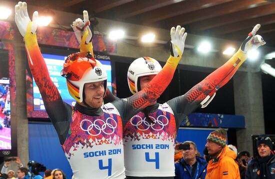 2014 Winter Olympics. Luge. Men’s doubles