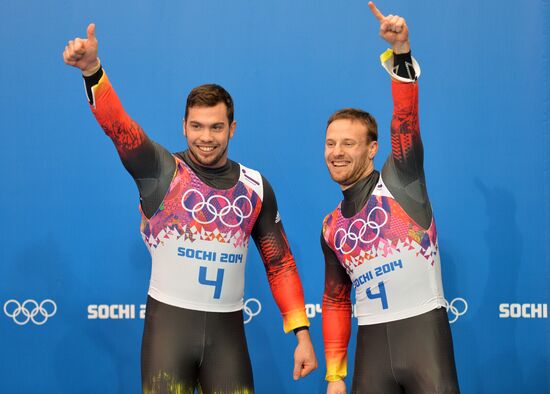 2014 Winter Olympics. Luge. Men’s doubles