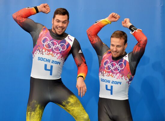 2014 Winter Olympics. Luge. Men’s doubles