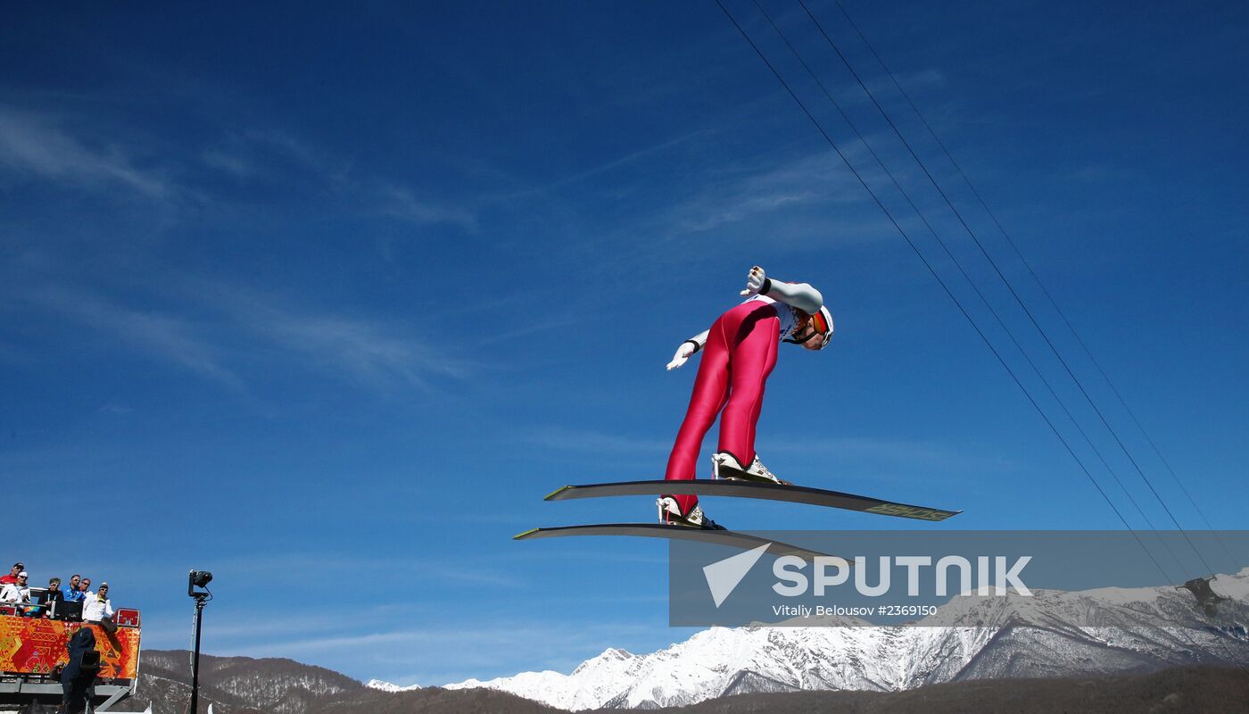 2014 Winter Olympics. Nordic combined. Individual race. Normal hill