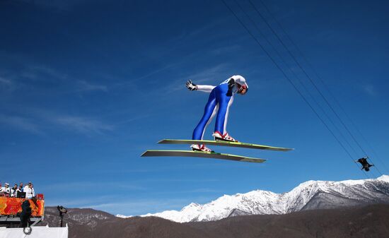 2014 Winter Olympics. Nordic combined. Individual race. Normal hill