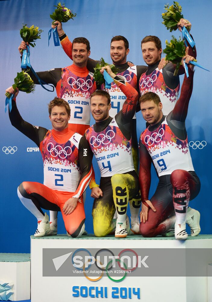 2014 Winter Olympics. Luge. Men’s doubles