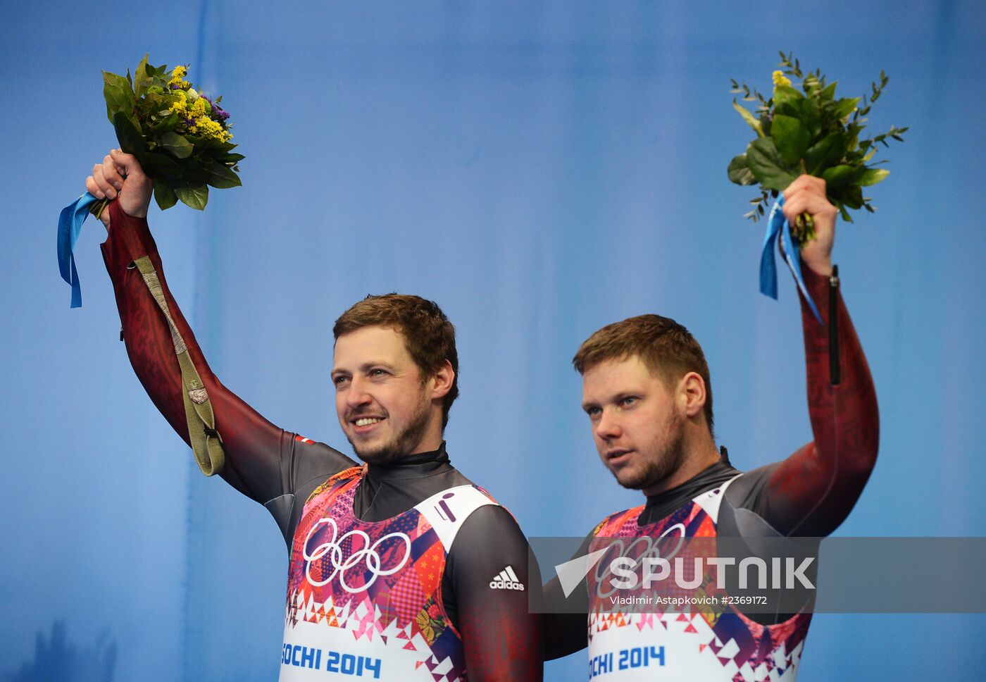 2014 Winter Olympics. Luge. Men’s doubles