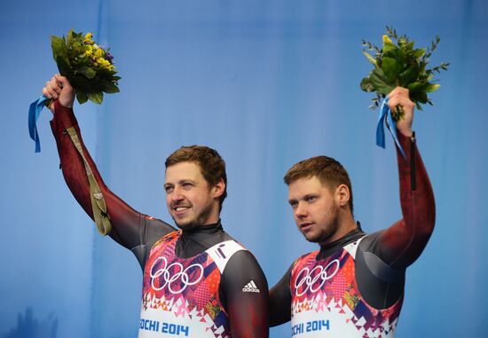 2014 Winter Olympics. Luge. Men’s doubles