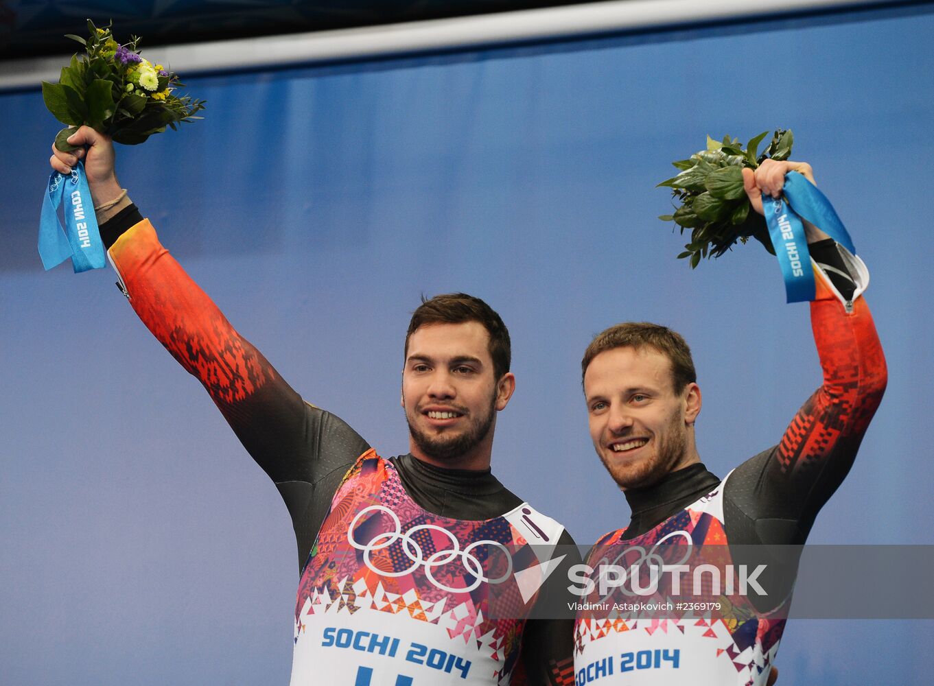 2014 Winter Olympics. Luge. Men’s doubles