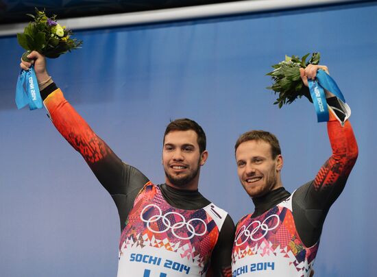 2014 Winter Olympics. Luge. Men’s doubles