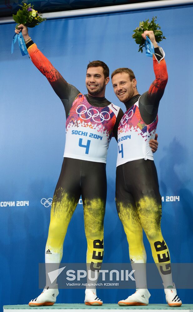2014 Winter Olympics. Luge. Men’s doubles