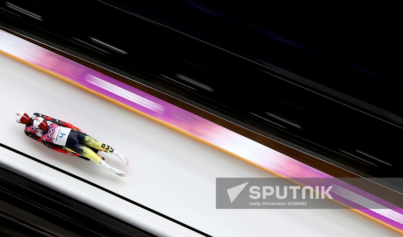 2014 Winter Olympics. Luge. Men’s doubles