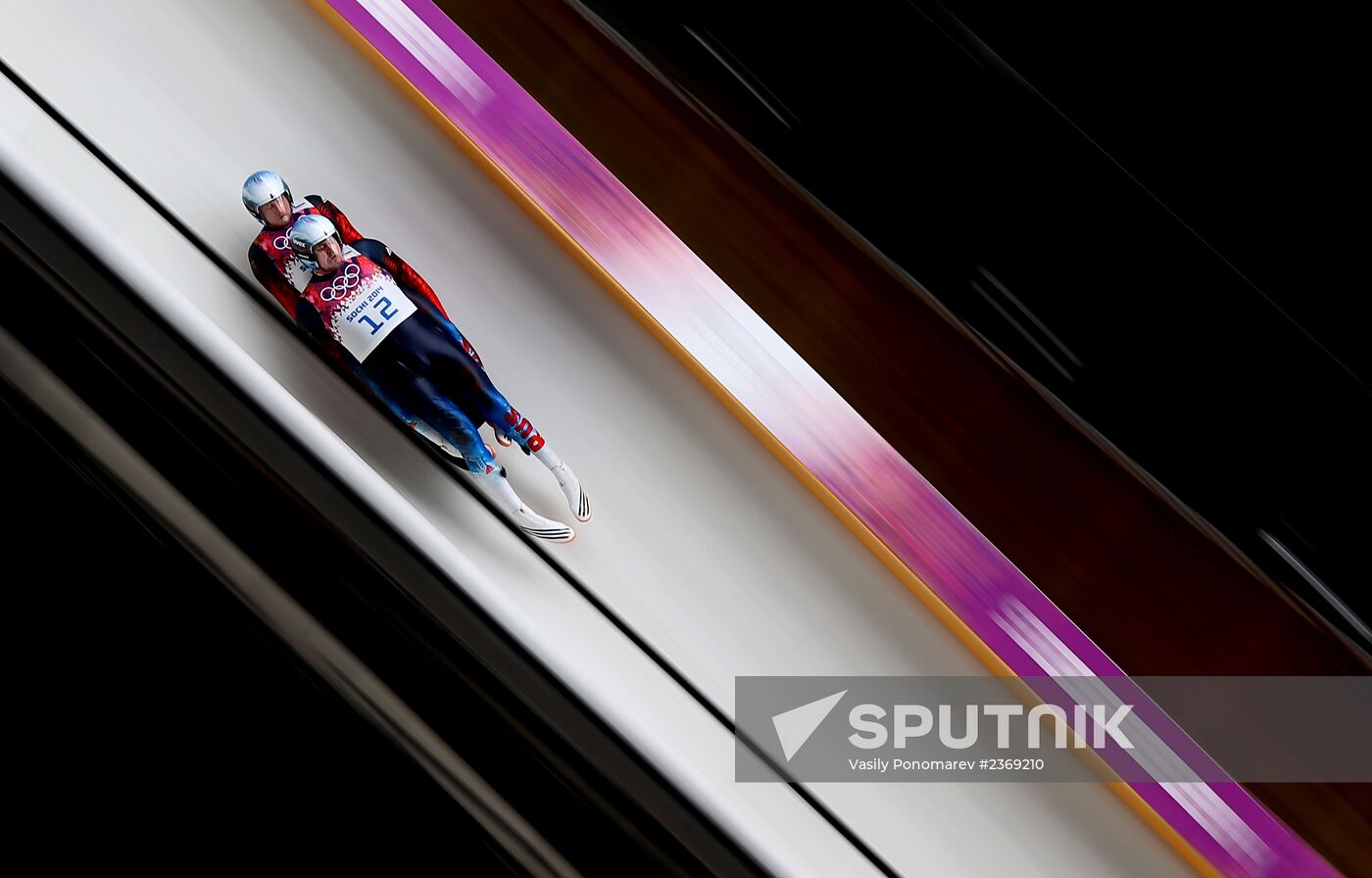 2014 Winter Olympics. Luge. Men’s doubles