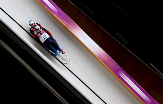 2014 Winter Olympics. Luge. Men’s doubles