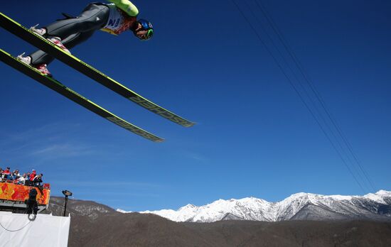 2014 Winter Olympics. Nordic combined. Individual race. Normal hill