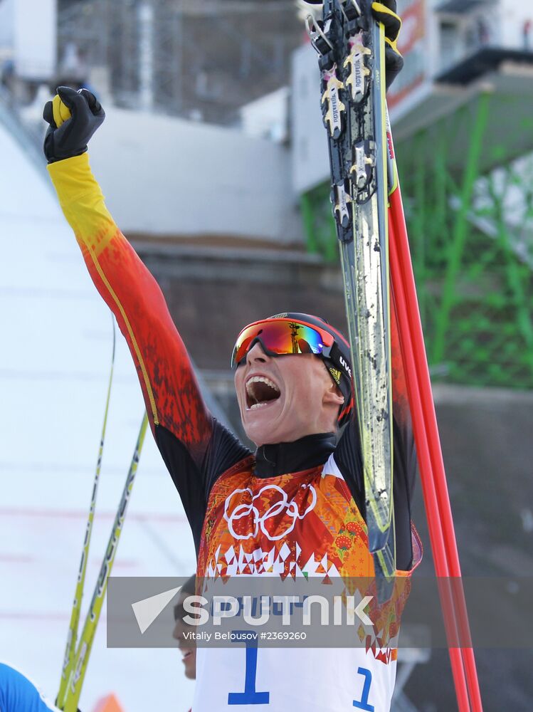 2014 Winter Olympics. Nordic combined. Individual race. Normal hill