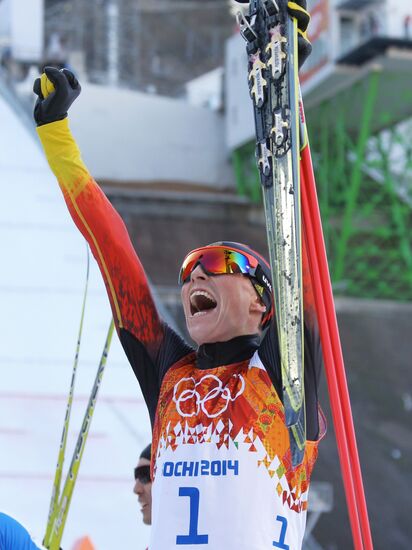 2014 Winter Olympics. Nordic combined. Individual race. Normal hill