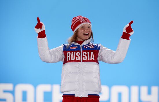 2014 Winter Olympics. Medal ceremony. Day Five