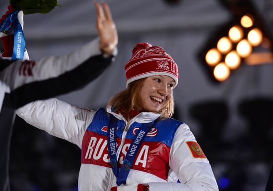 2014 Winter Olympics. Medal ceremony. Day Five