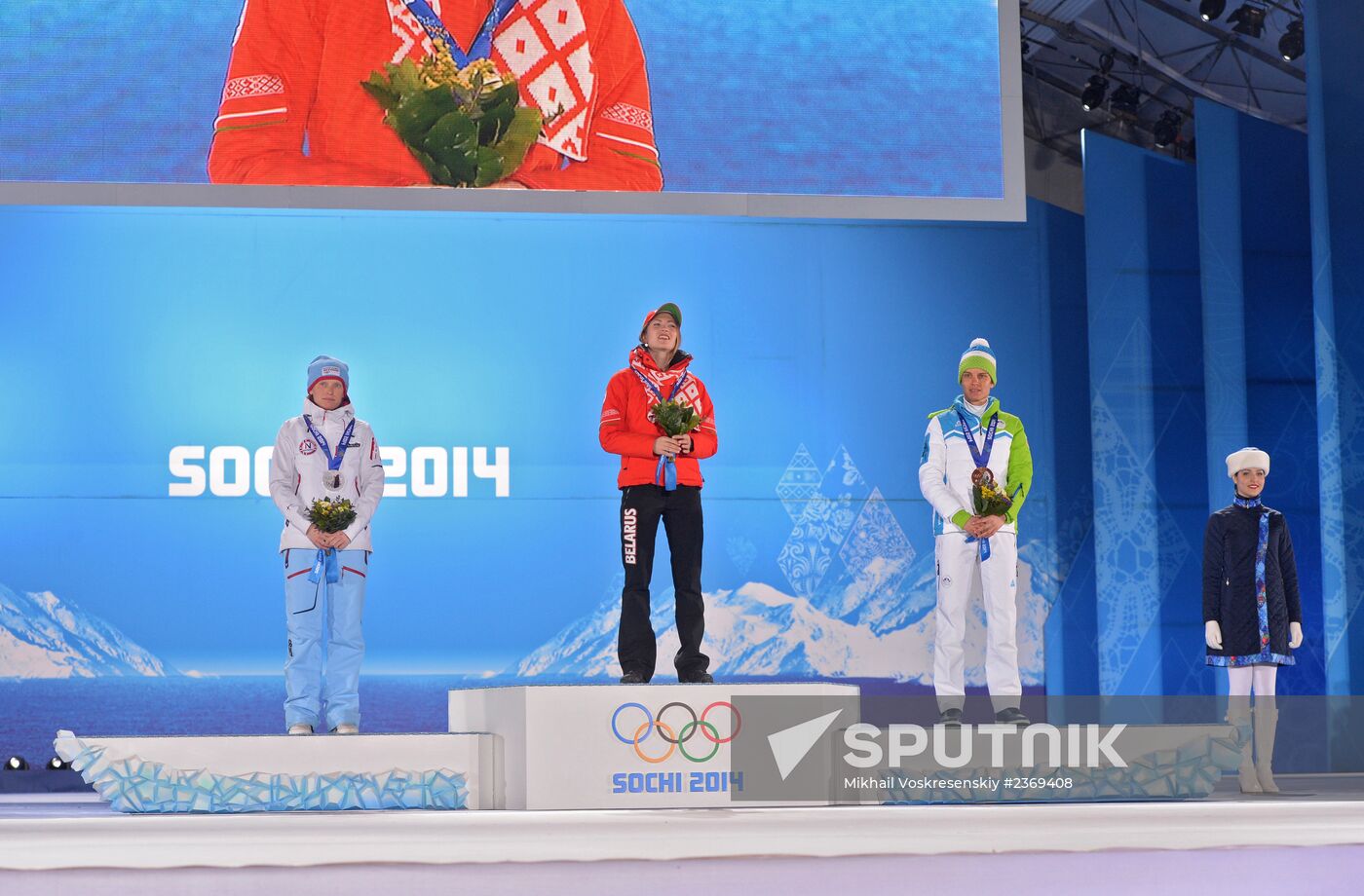 2014 Winter Olympics. Medal ceremony. Day Five