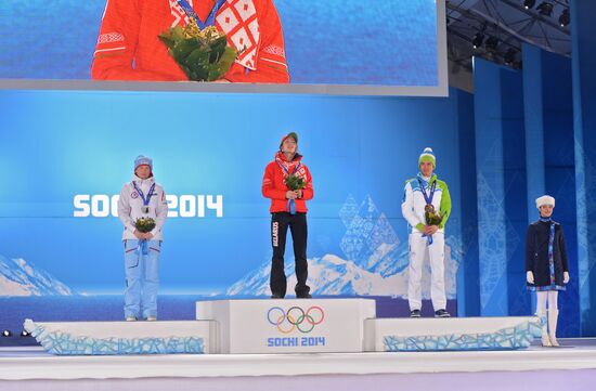 2014 Winter Olympics. Medal ceremony. Day Five