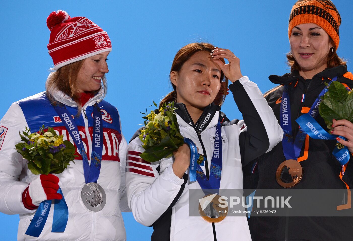 2014 Winter Olympics. Medal ceremony. Day Five