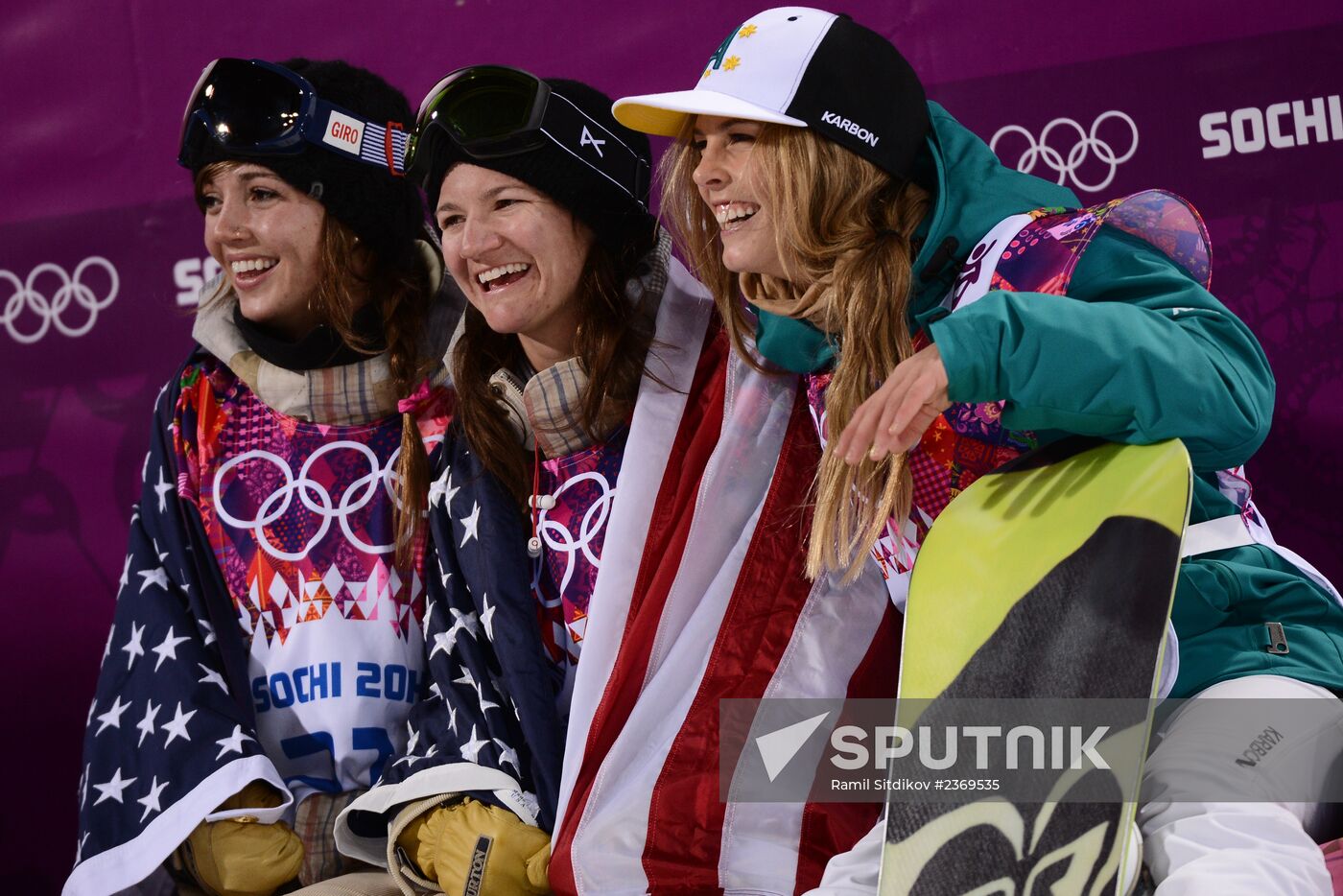 2014 Winter Olympics. Snowboarding. Women. Halfpipe