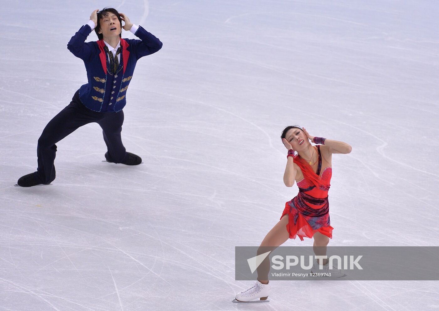 2014 Winter Olympics. Figure skating. Pairs. Free skating