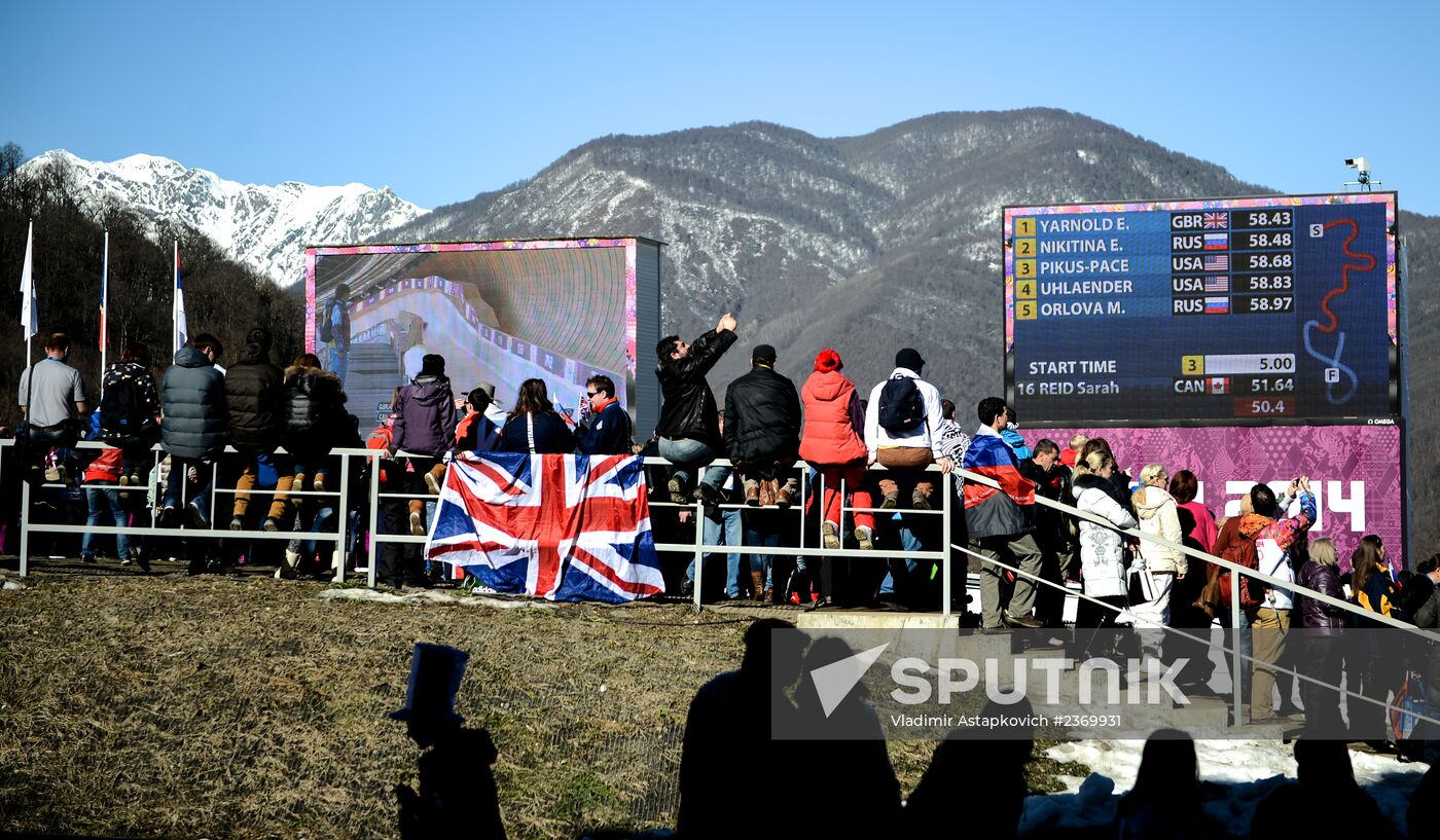 2014 Winter Olympics. Skeleton. Women. Day One