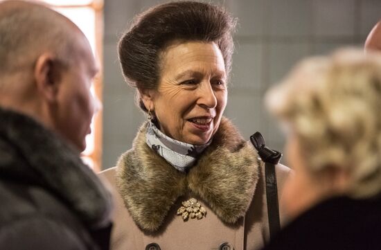 Princess Anne visits Hippotherapy course at Moscow race course